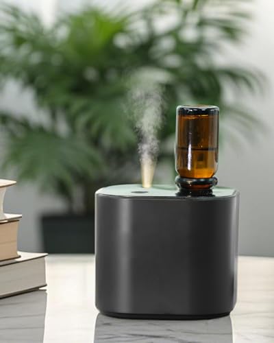 Difusor de aceites esenciales, difusor de aromaterapia para coche, difusor sin agua, difusor de aceites esenciales, difusor de aroma, difusor de aroma inalámbrico, con aceite K20025, color negro Difusor de aceites esenciales, difusor de aromaterapia para coche, difusor sin agua, difusor de aceites esenciales, difusor de aroma, difusor de aroma inalámbrico, con aceite K20025, color negro