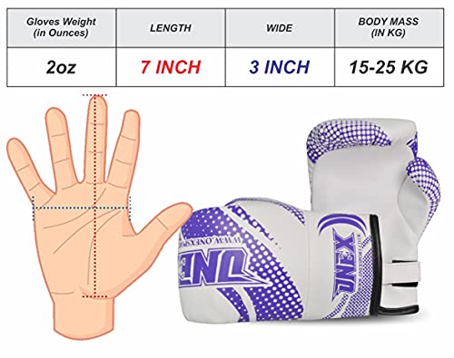 Junior/kids Boxing Gloves Sparring * Pro 2oz-4oz-6oz Punch Bag Fight MMA Muay Thai Grappling Fight Mitts Martial Arts Training Kickboxing Punching Glove (Blue - Image 4