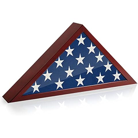 Americanflat Flag Case Frame, Wood, Brown, S Cover