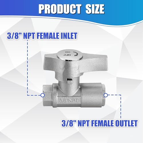 M MINGLE Ball Valve Pressure Washer, 3/8" Quick Connect Ball Valve for Power Washer Hose, 5000 PSI