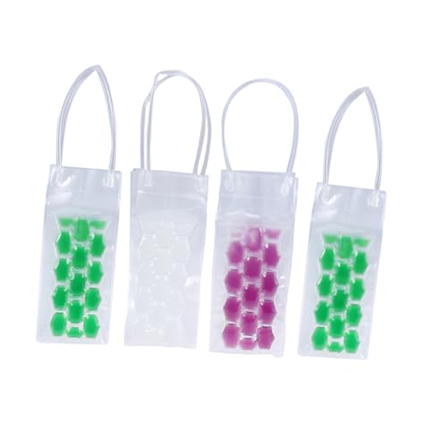 KICHOUSE Portable Wine Chiller Bag 750ml Bottle Carrier Double-sided Ice Wine Cooler Random Color