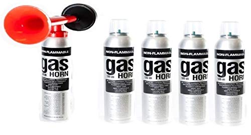 1 Simply Druckluftfanfare 4 Simply Nachfüllflaschen-kein billiges China Produkt-Hupe Fanfare Tröte Drucklufthupe EU Gesetz komform sehr