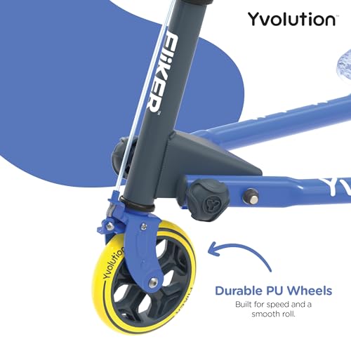 Yvolution Y Fliker A3/Pro Drift Scooter – 3-Wheel Wiggle Scooter for Kids Ages 7+ – Self-Propelling, Foldable Design with Hand Brake – Max Weight 175/220 lbs