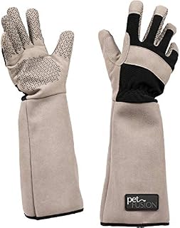 PetFusion Multipurpose Pet Glove for Grooming, Trips to Vet, Handling. [Puncture & Scratch