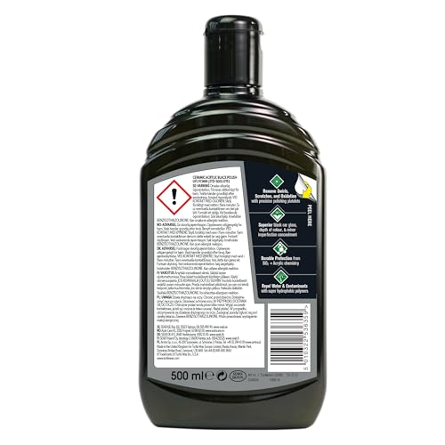 Image of Turtle Wax Hybrid Solution Ceramic Acrylic Black Polish | All in 1 formula corrects, Enhances & Add Protection To black Paint Finish| 500ml