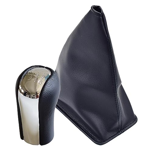 Kakulkomen 6 Speed Car Manual Gear Shift Knob Shifter Lever Gaiter Boot Cover for to-yo-ta Yaris Corolla Verse Rav4 Avensis Yaris Vitz 1992-2014 (6 Speed-Set)