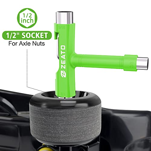 All-In-One Skate Tools Multi-function Portable Skateboard T Tool Accessory with T-type Allen Key and L-type Phillips Head Wrench Screwdriver