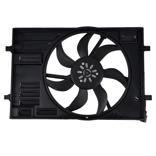 Image of maXpeedingrods Engine Radiator Cooling Fan Assembly for Audi A3 2015-2020, for Volkswagen e-Golf /Golf 2015-2019 SportWagen 2015-2018, for Volkswagen Jetta 2019, for Audi S3 Volkswagen GTI 5Q0121203CL