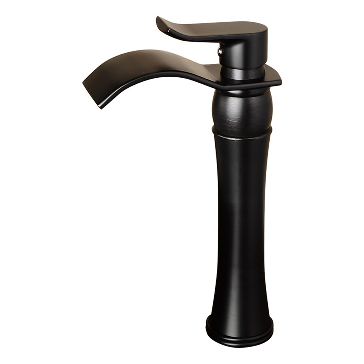 Wasserfall Wasserhahn Bad,Wasserfall Waschtischarmatur Hoch mit Auslauf Höhe 220 mm,Mischbatterie Waschbecken Armaturen,Einhand-Waschtischarmatur,Schwarz
