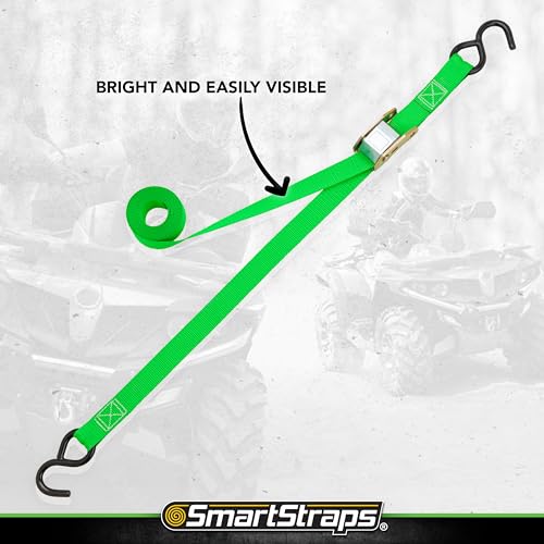 SmartStraps 10-Foot Cambuckle (4pk) 900 lbs Break Strength, 300 lbs Safe Work Load– Tie Down Fragile and Lighter Loads for Transport – Offers More Security Than Rope
