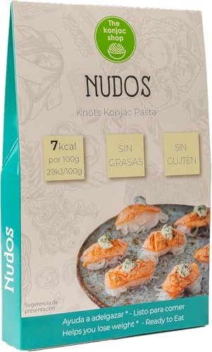 The Konjac Shop - Nudos de Konjac 270g Shirataki Sin Gluten Bajo en Calorías y Carbohidratos Vegano, Keto, Low Carb (Paquete de 1)