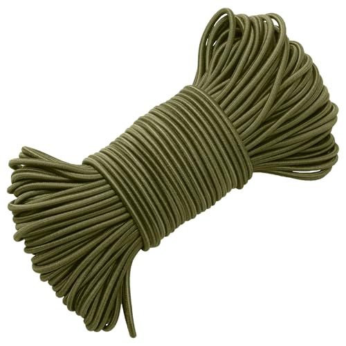 PRETEX Corda Elastica - Ø 3 mm x 30 m - Durevole per Teloni e Striscioni - Cinghia Portapacchi per Lavori Fai da Te e Imballaggio - Resiste alle Intemperie e ai Raggi UV - Verde