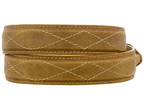El Presidente Mens Honey Brown Cowboy Belt Classic Rodeo Western Removable Buckle2