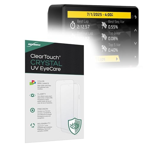 BoxWave Screen Protector Compatible With Garmin Catalyst 2 Driving Performance Optimizer (3 in) - ClearTouch Crystal Anti-UV EyeCare (2-Pack), Filters out Harmful Blue Light Reduce Fatigue