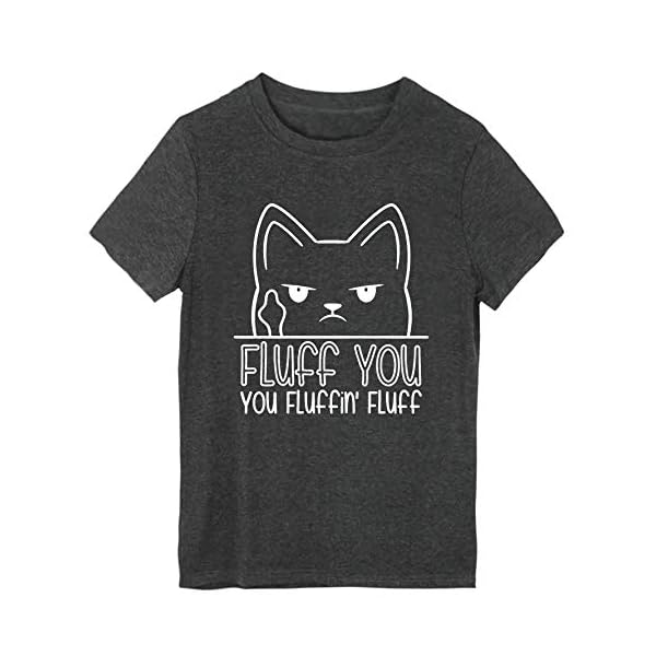 Mahrokh-Graphic-Tees-for-Women-Funny-T-Shirts-Summer-Tops-Casual-Short-Sleeve-Fluff-You-Cat-Shirt Mahrokh Graphic Tees for Women Funny T Shirts Summer Tops Casual Short Sleeve Fluff You Cat Shirt Grey