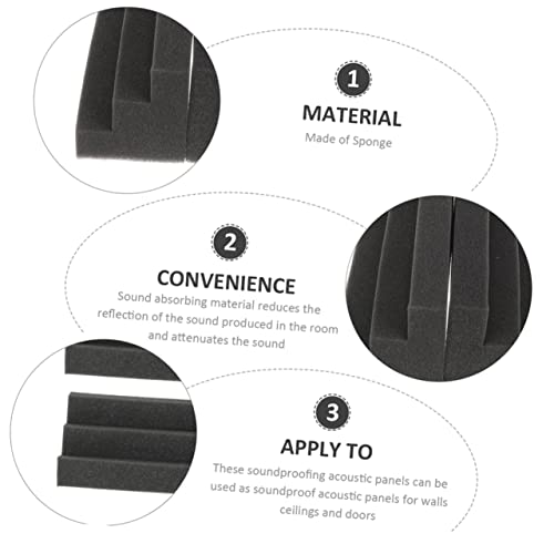 Paneles acústicos TOYANDONA 6pcs para insonorización, reducción de ruido y absorción sonora miniatura 6