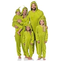 Seven Times Six Dr. Seuss GRINCH Who Stole Christmas Hooded Pajama Union Suit (X-Large)