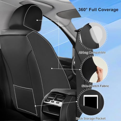 FiveFox Fit NIRO Seat Covers Custom Fit for Kia NIRO 2017-2026, Black by FiveFox - Used condition - Image 8