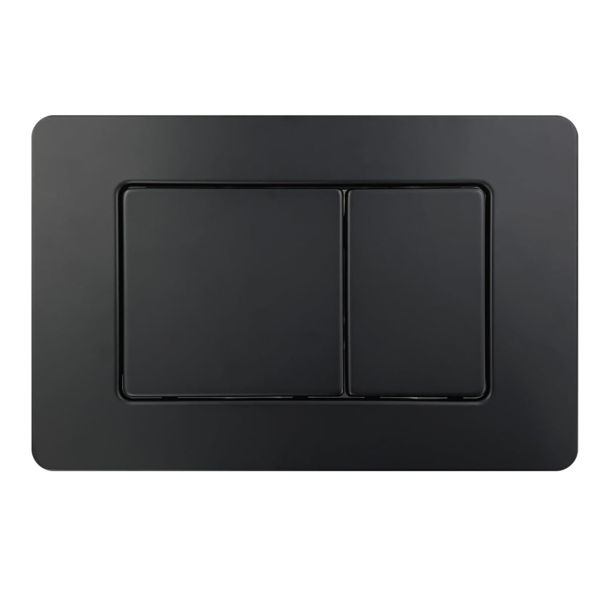 Wunderbad Drückerplatte Schwarz Matt Edelstahl Kompatibel mit Geberit Duofix Sigma/Delta/BASIC Betätigungsplatte für 2 Mengenspülung