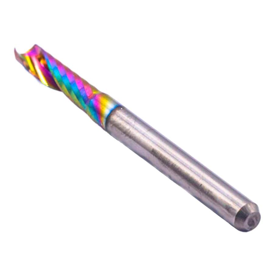 Image of BestParts High Performance 5Pcs Solid Carbide 1 Flute End Mill, DLC(Ta-C) Coated, Single Flute, 1 /8 inch Cutting Diameter, 1 /8 inch Shank Diameter, 2 /5 inch Length of Cut, 1-1 /2 inch Overall Length