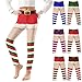 Girls Funny Christmas Leggings 3D Printed Seamless Stretchy Elastic High Waisted Slim Dance Tights for Kids 3-8 Years