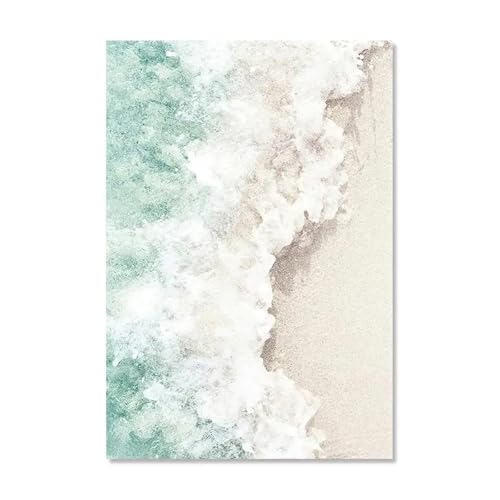 SHOUXI Posters Et Arts Décoratifs Peinture Décorative sur Toile Représentant Un Pont Et des Coquillages Blancs, Décoration Murale pour La Maison(L,40X50cm)