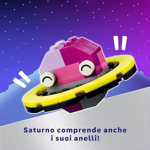 Classic Pianeti dello Spazio Creativi, Modellino da Costruire di Sistema Solare per Bambini e Bambine da 5 Anni in su, con Razzo Spaziale Giocattolo per Piccoli Astronauti 11037 - Lego - Immagine 5