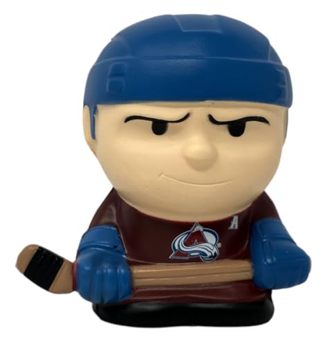 Party Animal NHL Jumbo Squeezymates Colorado Avalanche Nathan MacKinnon Squeezy Figurine, Team Colors, 4" Tall