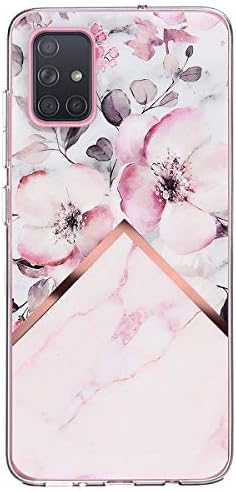 Meweri Compatible with Samsung Galaxy A51 Case Cover Silicone Transparent Clear Slim Soft TPU Marble Design Protective Cover for Samsung Galaxy A51