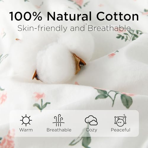 Image of Duomiaomiao 1.5 TOG Baby Sleep Sack 100% Cotton Four Season Baby Wearable Blanket, Breathable Comfy Toddler Sleeping Bag