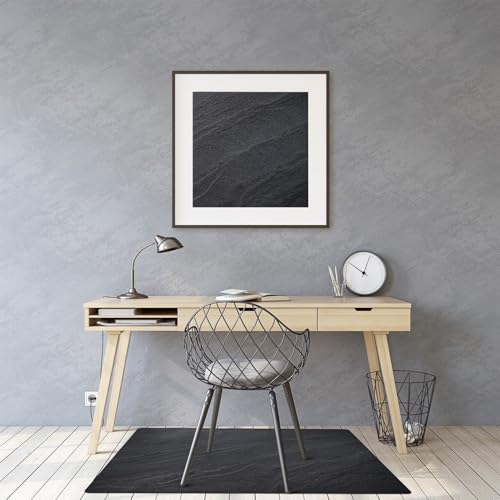 Tapis de chaise de bureau sable noir pour protéger le parquet