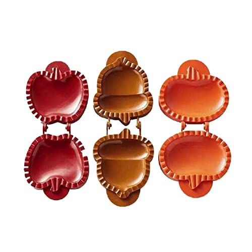 YANGZHI Apple Pie Mold Autumn Cottage Pie Set Mini Kitchen Cooking Mold Fall Hand Pie Molds Set Of 3 With Apples Pumpkins And Acorn Shape For Halloween Christmas Various Themed Party Potluck