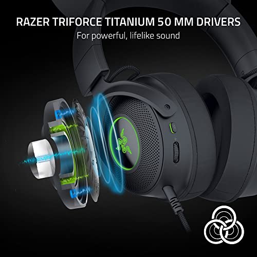 Image of Razer Kraken Kitty V2 Pro Wired RGB Headset: Interchangeable Ears (Kitty, Bear, Bunny) - Stream Reactive Lighting - Detachable HyperClear Cardioid Mic - 50mm Drivers - 7.1 Surround Sound - Black