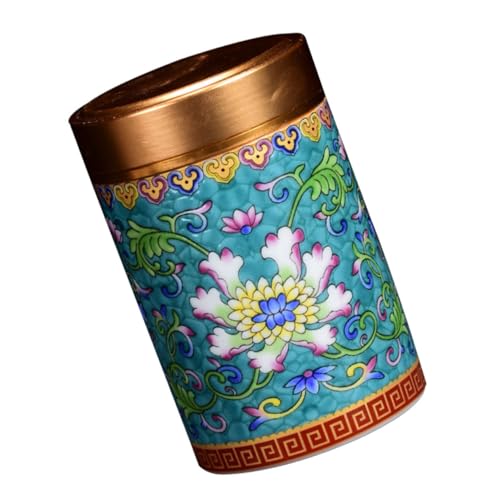 MAGICLULU Caja De Té Esmaltada Jarra De Té Tetera Infusor De Té Frasco Botes Con Tapas De Corcho Hermético Envase Soporte Para Guardar Té Lata De Té Cerámica