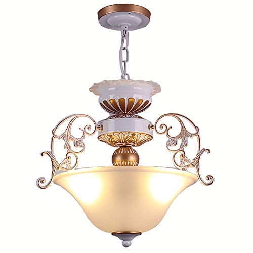 Suspension plafonnier en verre sculpté 14 pouces européen