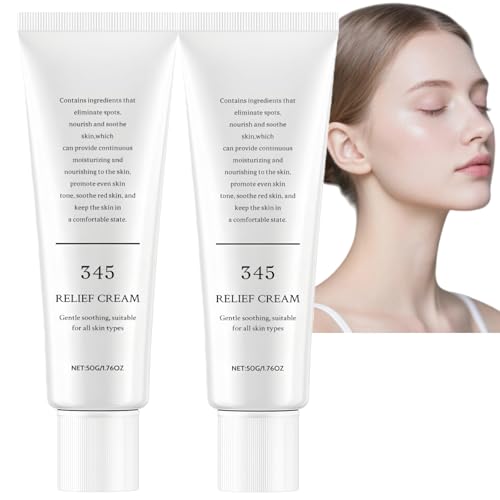 Etilku - 2pcs Intensive 345 Cream Soothing,Skin Barrier Repairing Cream,Daily Face Moisturizer for Woman,Face Cream for Mature Skin,for Dry Skin & Redness Appearance,Repairs Damaged Skin,Safe and Gentle - -21%