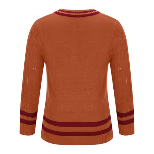 for Mens Fall Winter Long Sleeve V Neck Sweater Ribbed Crochet Plain Man 2025 Regular Fit Y2K3
