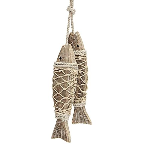 Oriental Riverkit Hand Carved Wooden Fish Decor Cover