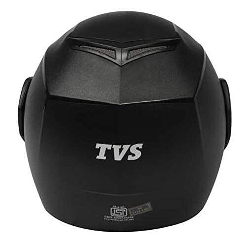 Image of TVS Full Face Motorbike Helmet, ISI DOT Certified, Clear Visor, Black, Size XL, for Men and Women