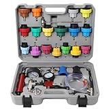 Wenzhon Radiator Pressure Tester Kit, Coolant Pressure Tester and Vacuum Refill Kit for Automotive Cooling System Water Tank Leakage Detection (Universal Fit 28PCS)