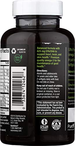 Nature's Way Ultra Pure Omega-3 Fish Oil #TOP27