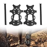Crampones Nieve Hielo,Zapatos para Hielo,Pinchos para Botas,Crampones Hielos Antideslizantes,11 Dientes Cranpones Nieve,para Pesca Trotar Alpinismo Acampada Senderismo Marcha Invierno (M-11 Dientes)