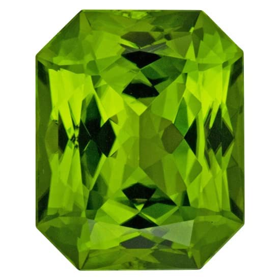 Péridot naturelle de 4,50 carats non traitée : évitez les pierres synthétiques avec cette gemme