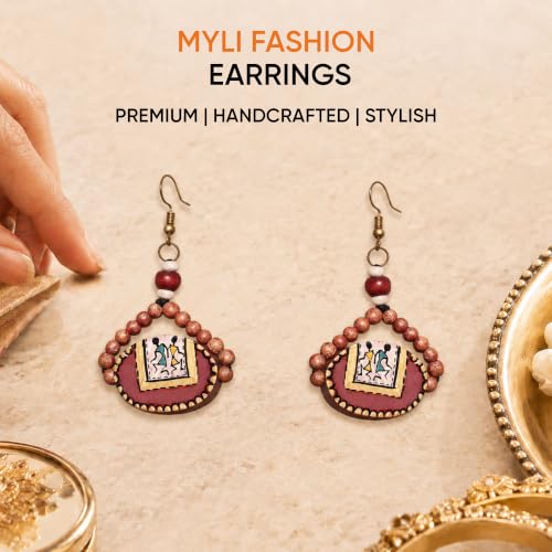 Image of Handcrafted Bohemian & Ethnic Earrings Collection for Women - Artistic, Nature-Inspired Statement Designs in Studs, Drops & Chandeliers