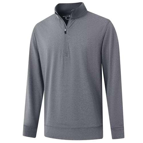 M Maelreg Quarter Zip Pullover Men Lightweight Dry Fit Heather Midlayer Casual Sports Golf Sweatshirts For Men