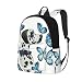 Sac à dos pour garçons et adolescents - Motif dalmatiens aquarelle - Motif portrait, oreilles et animaux sauvages - Confortable - Pour l'école, les voyages, la natation et le sport