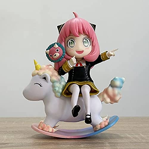 ENFILY Spy x Family Figures, Anya Forger Action Figure Statue 15 cm/5.9 Inch Anime Figures Razzle Anya Model Cartoon Character Statue Toy Office Collections Gift