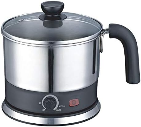 HELLO Olla de cocina eléctrica de acero inoxidable de 1,2 L, olla para fideos rápida