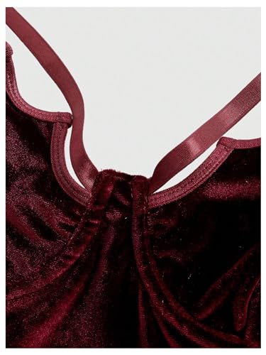 SHENHE Women's PU Leather Cut Out Sexy Bustier Asymmetrical Corset Goth Crop Club Top3