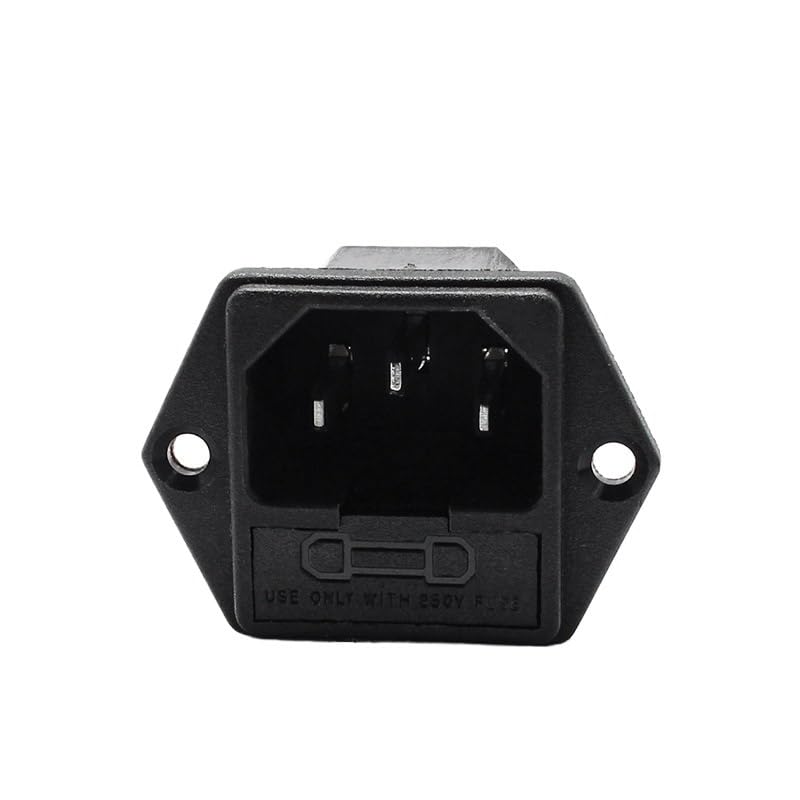 AC-04 Power Socket Fuse Switch Connector Plug Connector 3 Pins with 10A Fuse 10A 250VAC